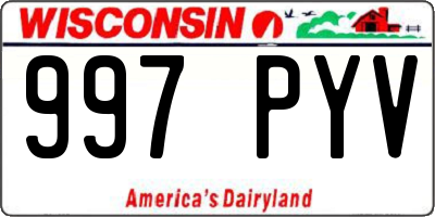 WI license plate 997PYV