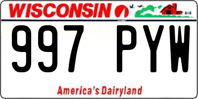 WI license plate 997PYW