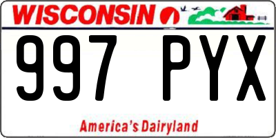 WI license plate 997PYX