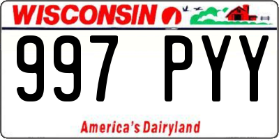 WI license plate 997PYY