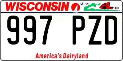 WI license plate 997PZD