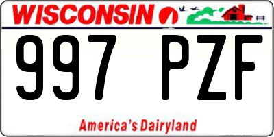 WI license plate 997PZF