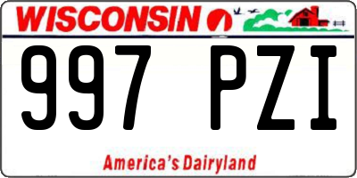 WI license plate 997PZI