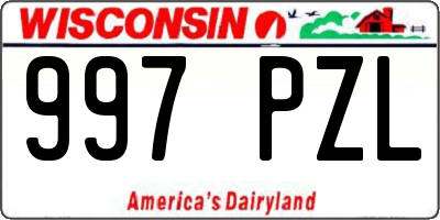 WI license plate 997PZL