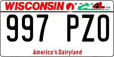 WI license plate 997PZO