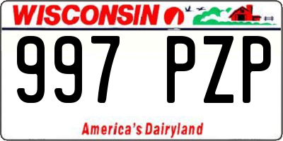 WI license plate 997PZP