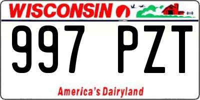 WI license plate 997PZT