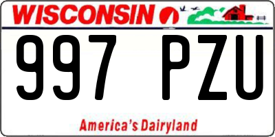 WI license plate 997PZU