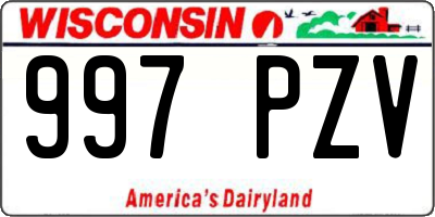 WI license plate 997PZV