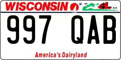 WI license plate 997QAB
