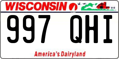 WI license plate 997QHI