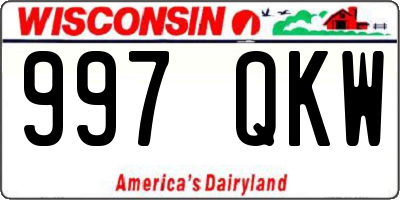 WI license plate 997QKW