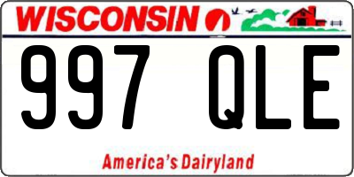WI license plate 997QLE