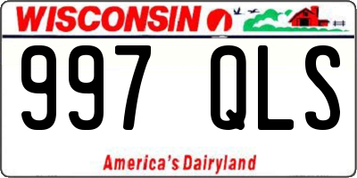 WI license plate 997QLS