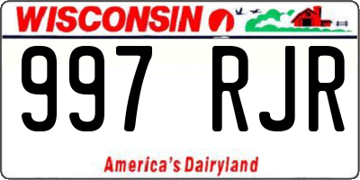 WI license plate 997RJR