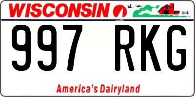 WI license plate 997RKG