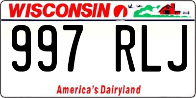 WI license plate 997RLJ
