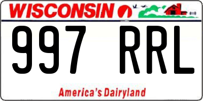 WI license plate 997RRL