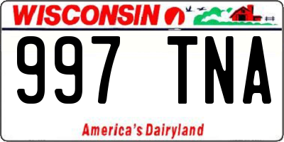WI license plate 997TNA