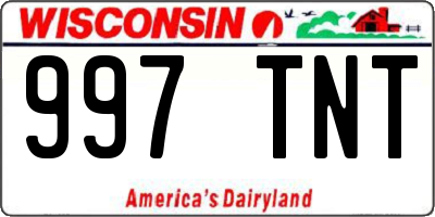WI license plate 997TNT