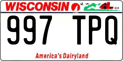 WI license plate 997TPQ