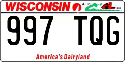 WI license plate 997TQG