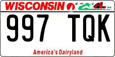 WI license plate 997TQK