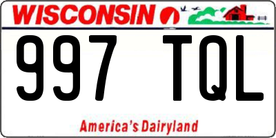 WI license plate 997TQL