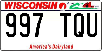 WI license plate 997TQU