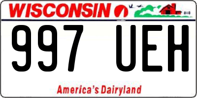 WI license plate 997UEH