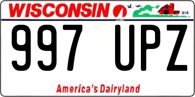 WI license plate 997UPZ