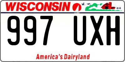 WI license plate 997UXH
