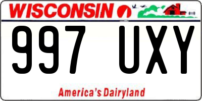 WI license plate 997UXY