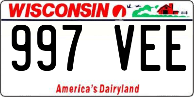 WI license plate 997VEE