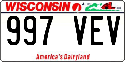 WI license plate 997VEV