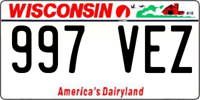 WI license plate 997VEZ