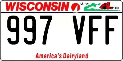 WI license plate 997VFF
