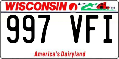 WI license plate 997VFI