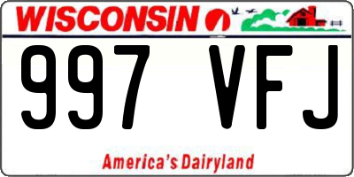 WI license plate 997VFJ