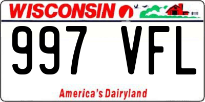 WI license plate 997VFL
