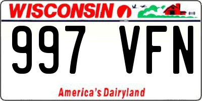 WI license plate 997VFN