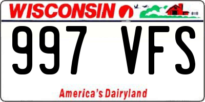 WI license plate 997VFS
