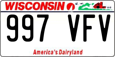 WI license plate 997VFV