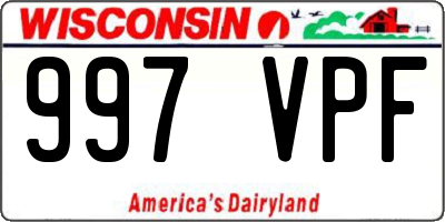 WI license plate 997VPF