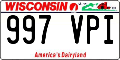 WI license plate 997VPI