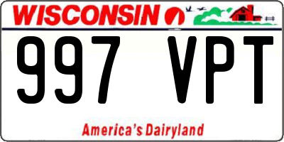 WI license plate 997VPT
