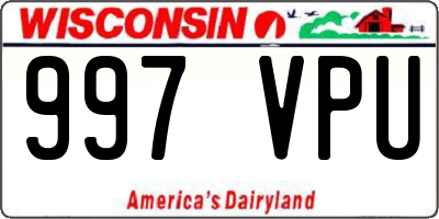 WI license plate 997VPU