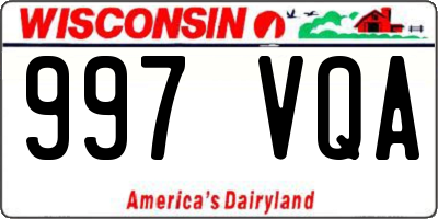 WI license plate 997VQA
