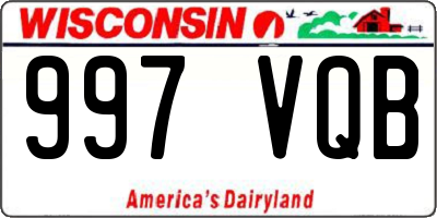 WI license plate 997VQB