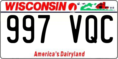 WI license plate 997VQC